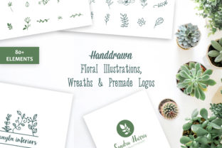 Download Floral Illustrations, Wreaths & Premade Logos - Logos Collection