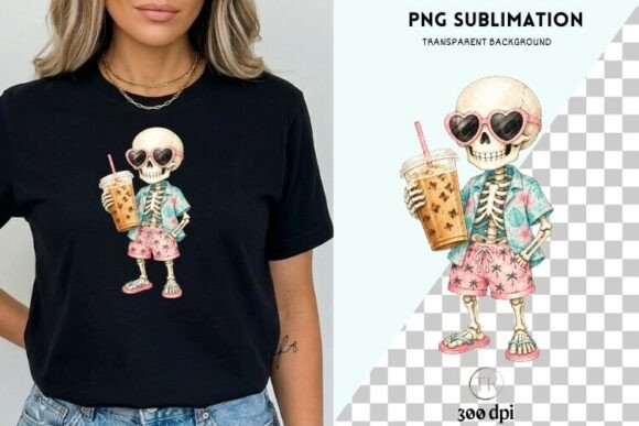 Download Tropical Goth Skeleton Clipart PNG - Premium Bundle
