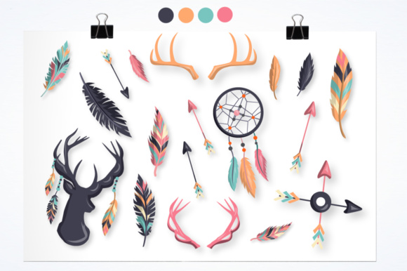 Download Boho Deer Graphics and Illustrations - Illustrations Collection