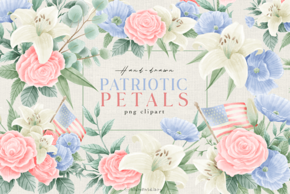 Download 4th of July Floral Illustrations - Illustrations Collection